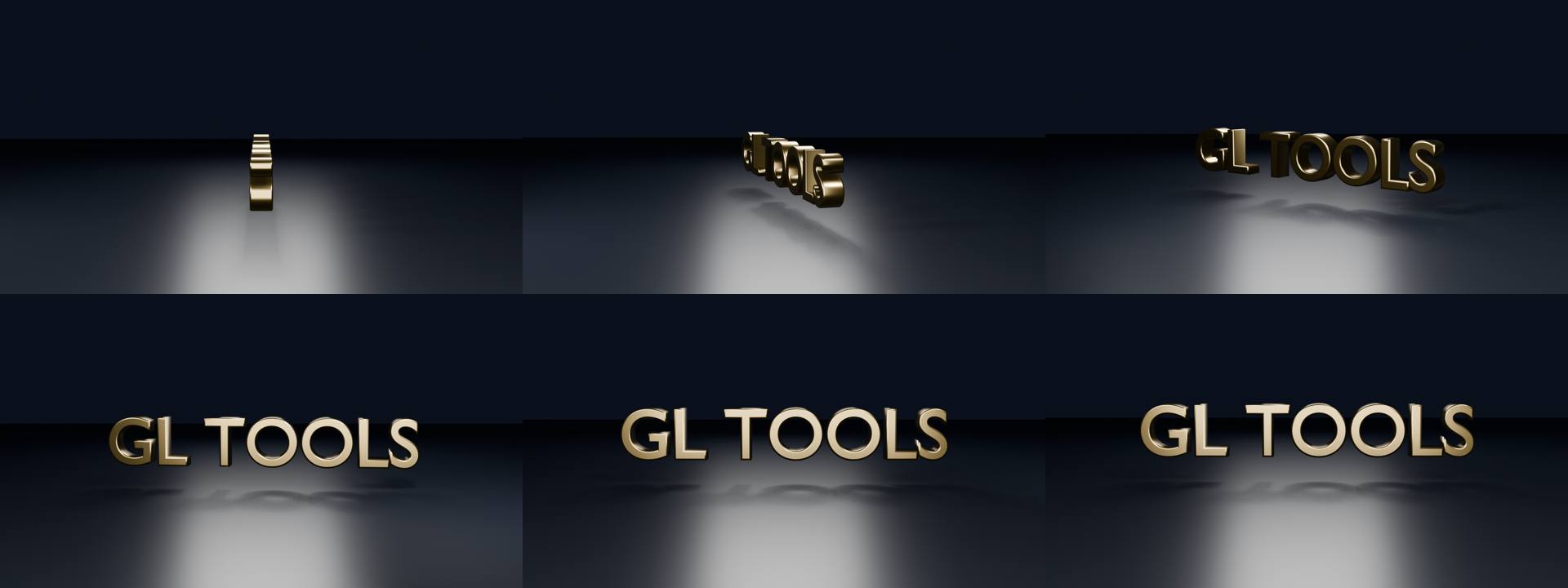 Bildschirmfoto aus dem Prüflauf: 3D-Animation: Logo-Reveal in Gold und Explosionsansicht eines Geräts auf dem Drehteller