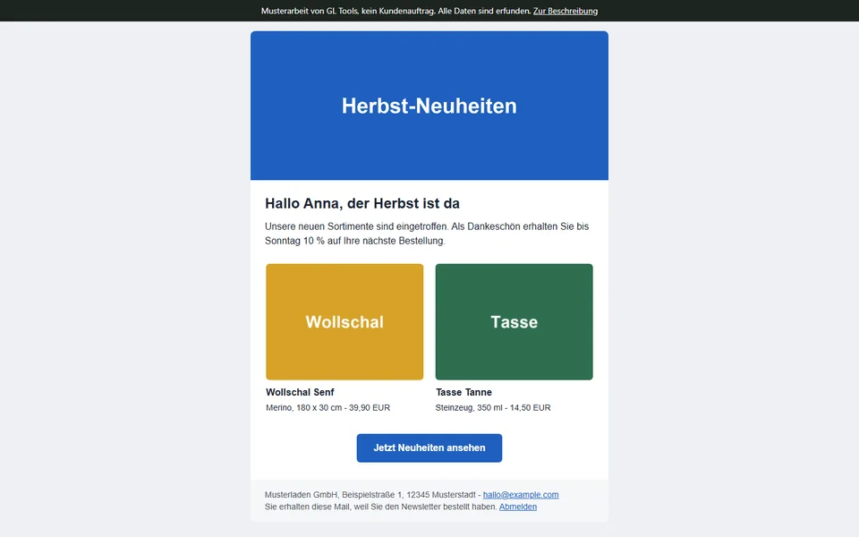 Musterarbeit: Texte und SEO-Check